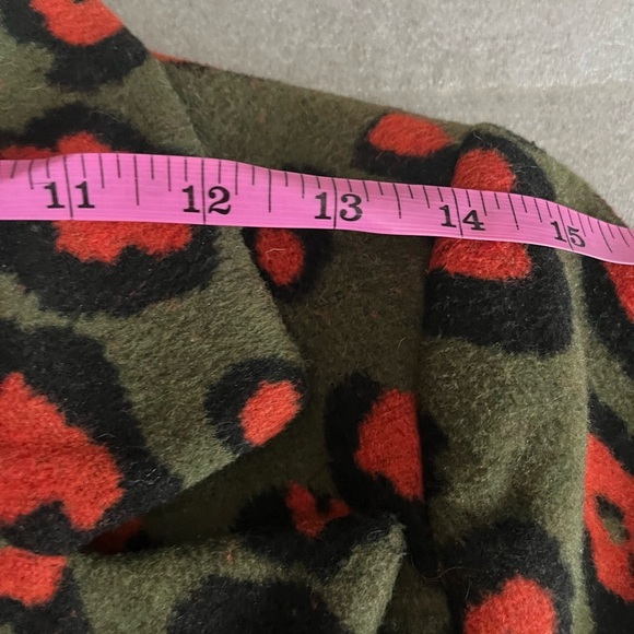 [US6]Dept 19 Leopard Print Wool Blend Coat in Green and Red NWOT - Picture 12 of 13